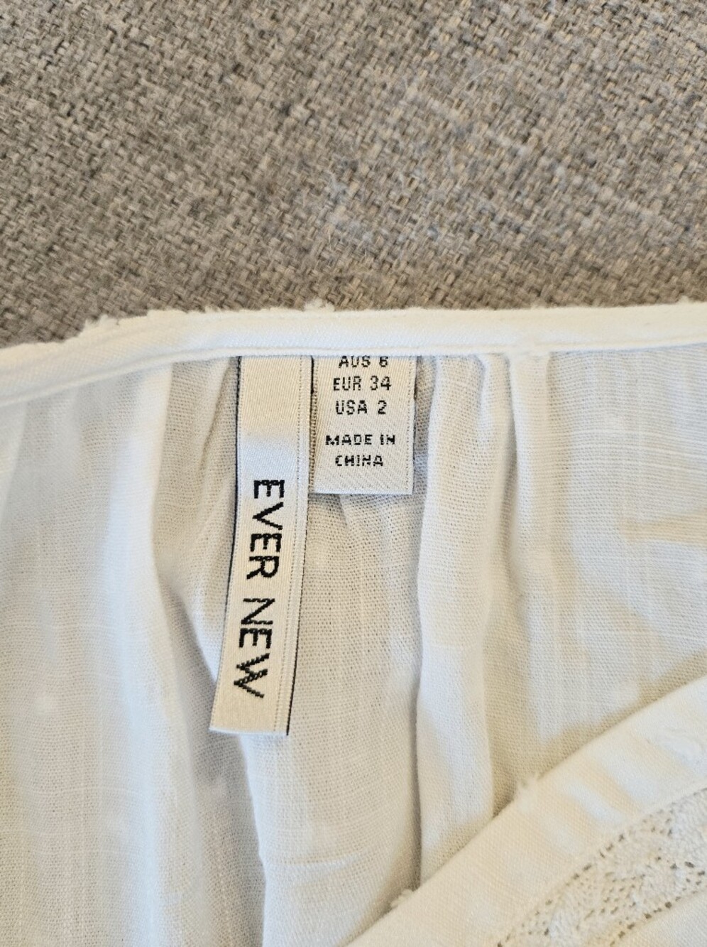 EVER NEW I US 2 Tasha Trim Sploced Dobby Blouse I cream - Picture 7 of 9